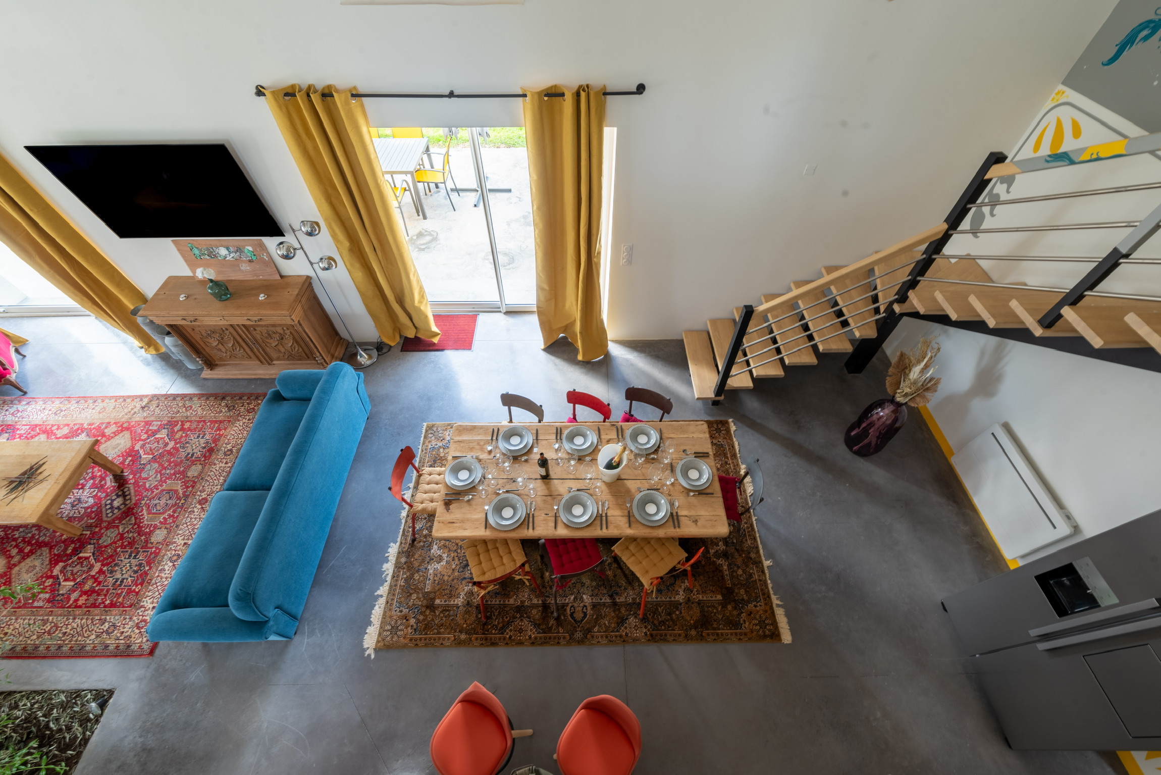 Espace salon cosy dans la Grange 1755