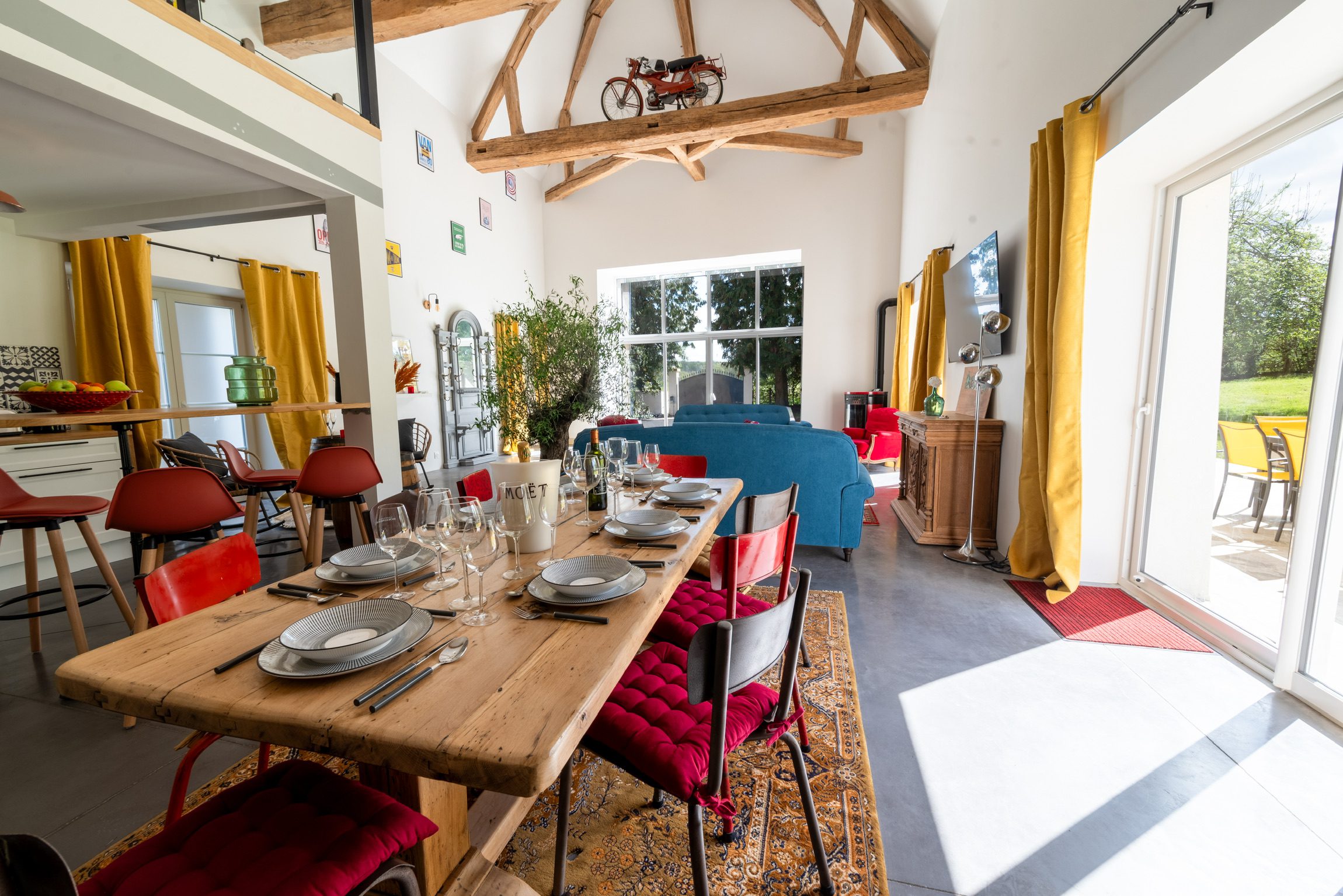 intérieur du Domaine d’Ailleurs lieu de séminaire en Champagne près de Reims