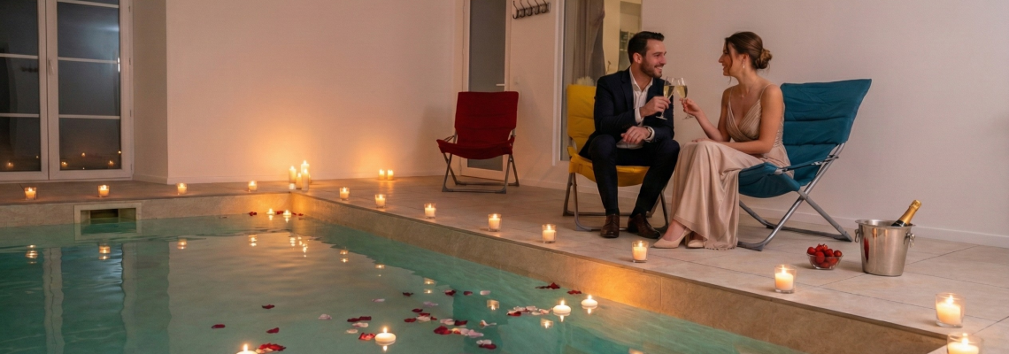 Séjour Saint-Valentin en Champagne avec piscine intérieure et ambiance romantique