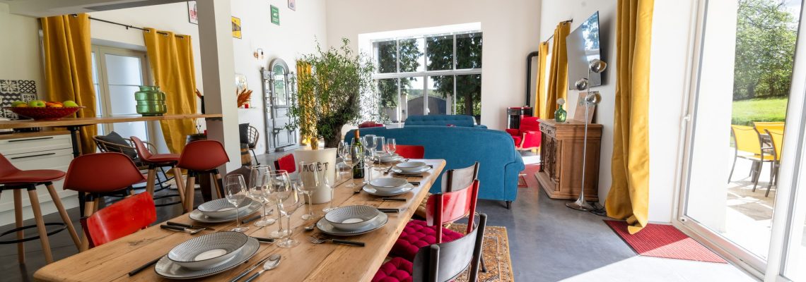 intérieur du Domaine d’Ailleurs lieu de séminaire en Champagne près de Reims